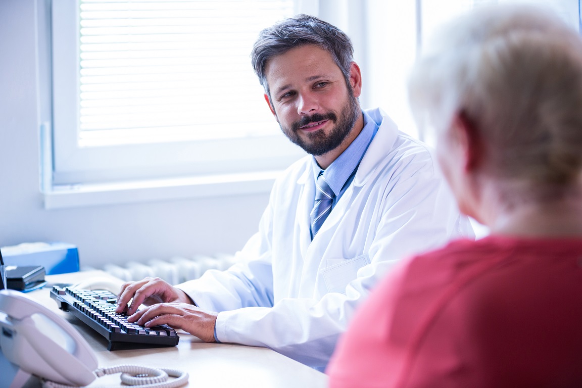 Doctor talking with his patient